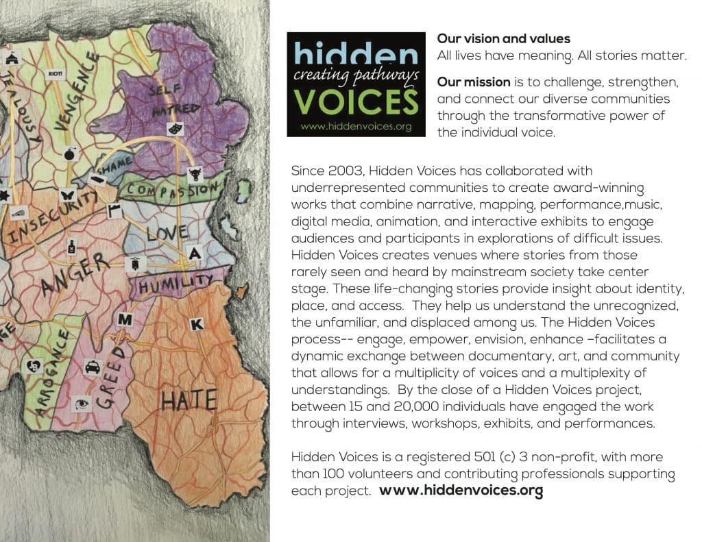 Slides provided by Hidden Voices's "Serving Life" project.