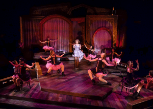 Beth Siegling and the company of "Cabaret." Photo by HuthPhoto.