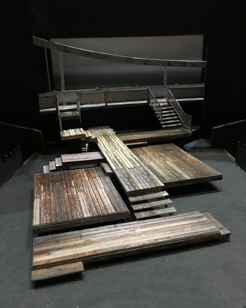 Scale model of Alexis Distler's scenic design for Charly Evon Simpson's 'Jump' at PlayMakers.