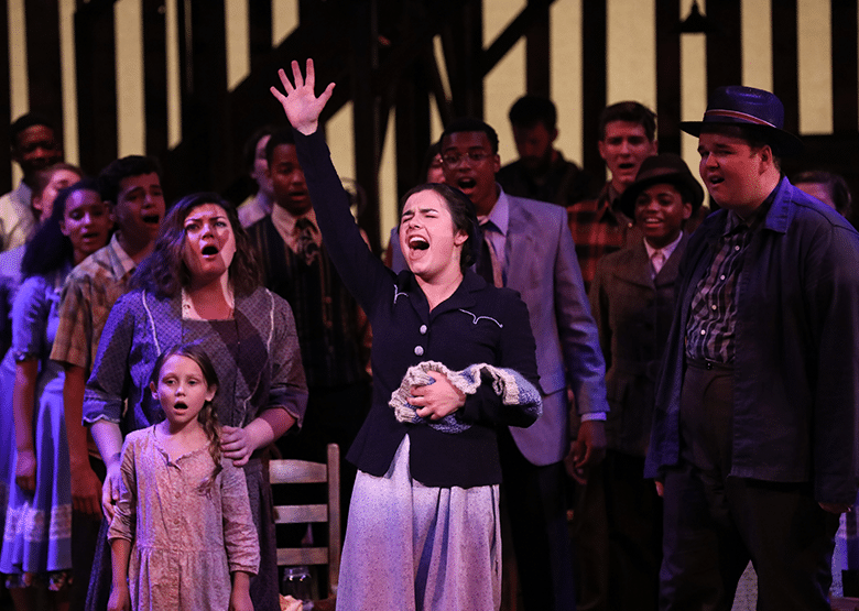 Mary Elizabeth Furr and the cast of "Bright Star." (HuthPhoto)