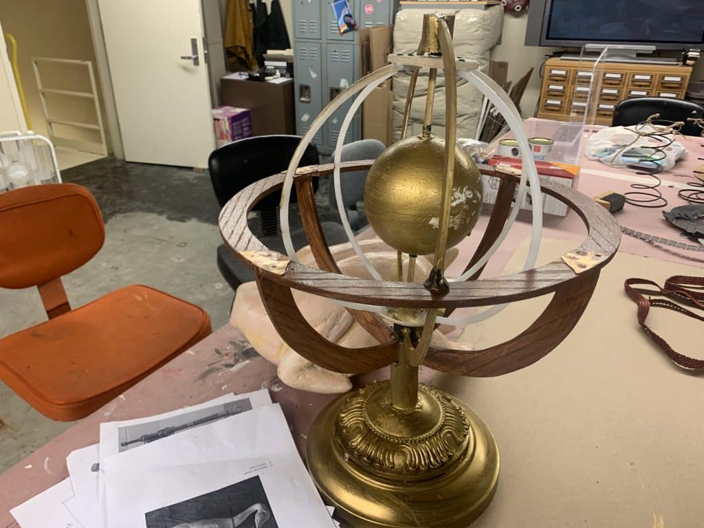 Our props team has been hard at work building this armillary sphere from scratch!