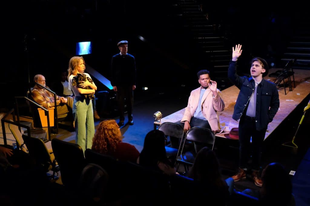 09_David Adamson as Grandfather, Lauren Kennedy as Mother, Ray Dooley as Little Boy, Fergie L. Philippe as Coalhouse, David Fine as Younger Brother in RAGTIME at PlayMakers_Directed by Zi Alikhan_HuthPhoto