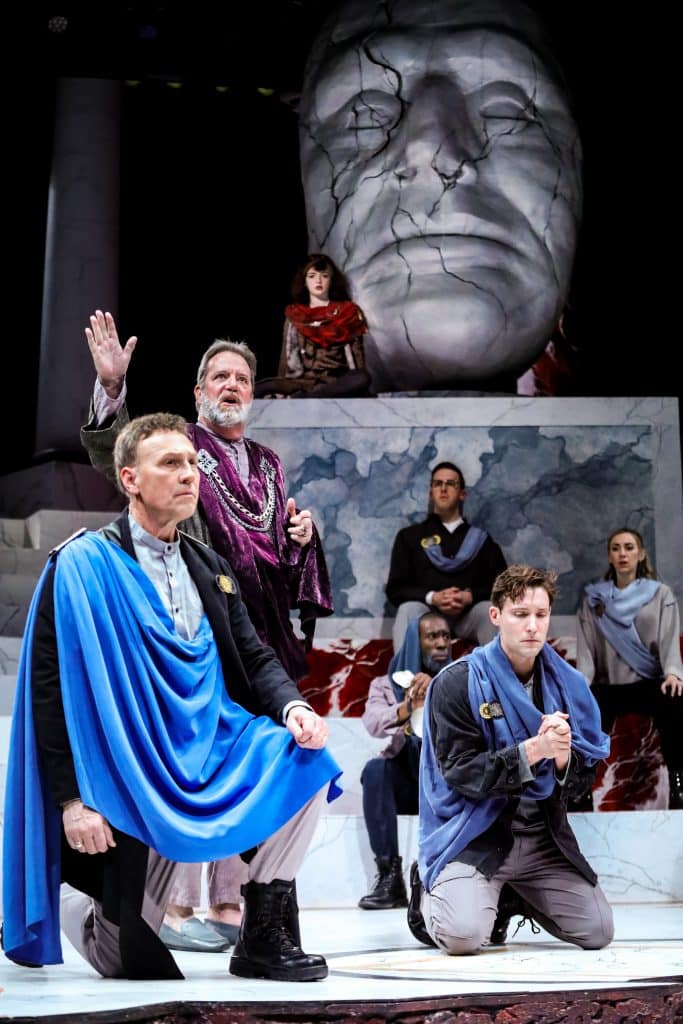 The cast of Julius Caesar at PlayMakers. By William Shakespeare. Directed by Andrew Borba. HuthPhoto.